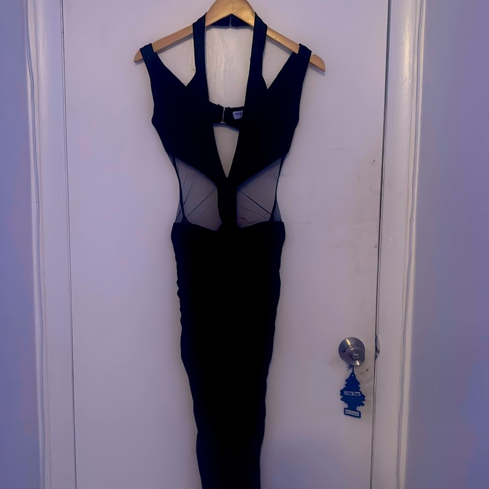 Sheer backless dress